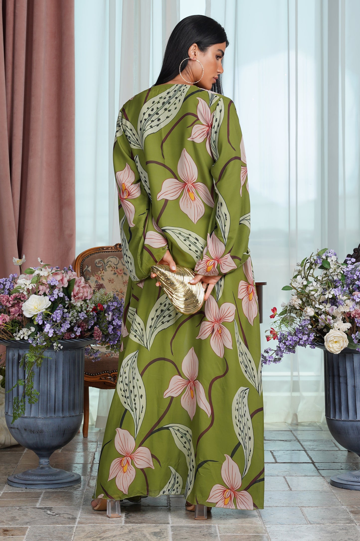 Blossom in Moss Green